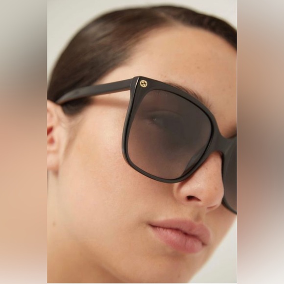 New  GUCCI GG0022S 001 Rectangular shape with GG interlocking metal logos - Picture 6 of 15